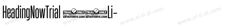HeadingNowTrial 42Li字体转换